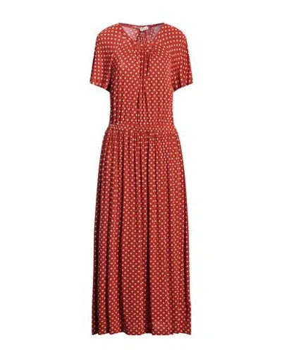 Stine Goya Woman Maxi Dress Red Size L Viscose, Elastane