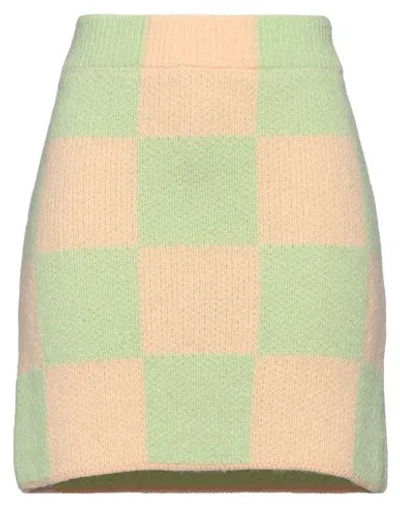 Stine Goya Woman Mini Skirt Sage Green Size Xxs Acrylic, Polyamide, Alpaca Wool