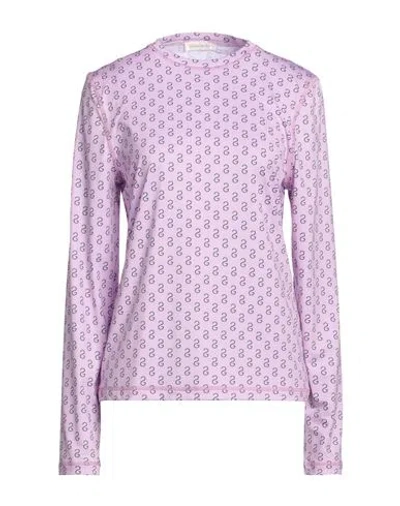 Stine Goya Woman T-shirt Lilac Size M/l Polyester, Elastane In Purple