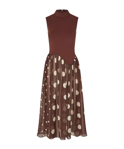 Stine Goya Women's Draped Long Maxi Dress In Brown
