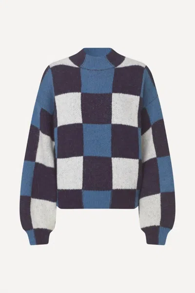 Stine Goya Women's Gingham Check Sweater In Blue