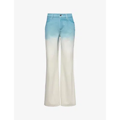 Stine Goya Womens Ocean Hue Joelle 1998 Straight-leg Mid-rise Organic-denim Jeans