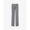Stine Goya Womens Soft Striped Rib Flared-leg Ribbed Knitted Trousers In Gray