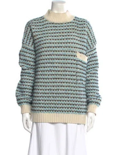 Pre-owned Stine Goya Wool Striped Sweater In Blue