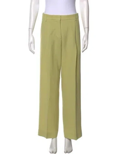 Pre-owned Stine Goya Wool Wide Leg Pants In Green