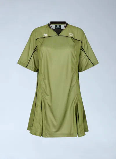 Stine Goya X Umbro Jersey Tee Dress In Green