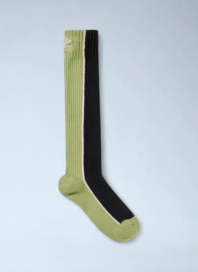Stine Goya X Umbro Logo Embroidery Rib Socks In Green