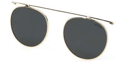 Sting Agst420 Clip-on Only Polarized 300p Men's Sunglasses Gold Size 50