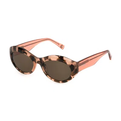Sting Ladies' Sunglasses  Sst479-5207tb  52 Mm Gbby2 In Brown