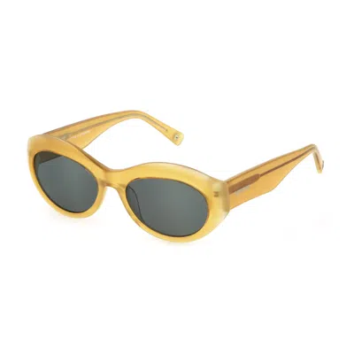 Sting Ladies' Sunglasses  Sst479-5209uy  52 Mm Gbby2 In Yellow