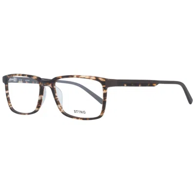 Sting Men' Spectacle Frame  Vst205 526yam Gbby2 In Brown