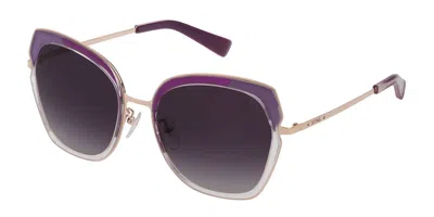 Sting Sst325 07ps Men's Sunglasses Purple Size 56 In Multi