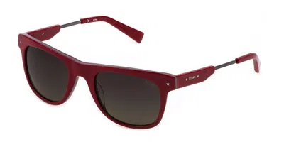 Sting Sst383 01bu Men's Sunglasses Red Size 51