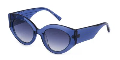 Sting Sst391 0u11 Men's Sunglasses Blue Size 51