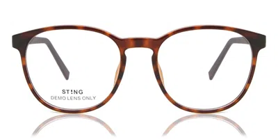 Sting Sst455 With Clip-on Ah9z Men's Glasses Tortoiseshell Size 52 - Free Lenses - Blue Light Block Availa In Brown