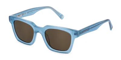 Sting Sst476 0939 Men's Sunglasses Blue Size 49