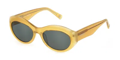 Sting Sst479 09uy Men's Sunglasses Yellow Size 52