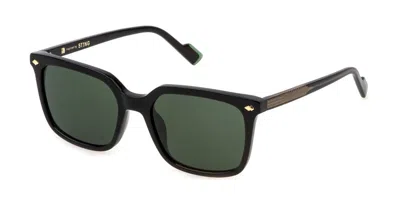 Sting Sst515 0700 Men's Sunglasses Black Size 53
