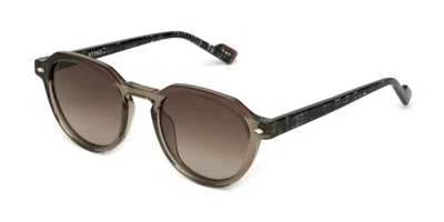 Sting Sst521 0913 Men's Sunglasses Brown Size 49