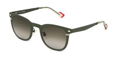 Sting Sst522 0371 Men's Sunglasses Green Size 49