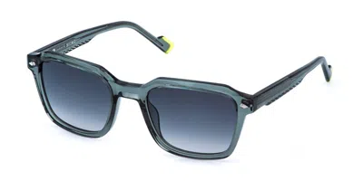 Sting Sst570 0v51 Men's Sunglasses Green Size 53 In Blue