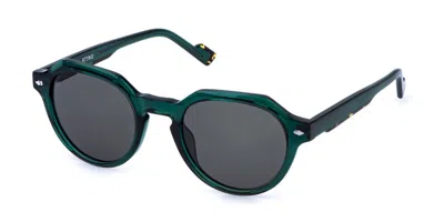 Sting Sst571 06hq Men's Sunglasses Green Size 51