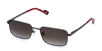 Sting Sst580 0593 Men's Sunglasses Grey Size 57 In Brown