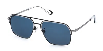 Sting Sst582 0653 Men's Sunglasses Black Size 59 In Blue