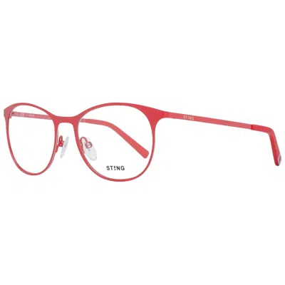 Sting Unisex' Spectacle Frame  Vst016 500sn9 Gbby2 In Red