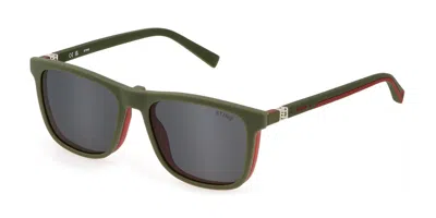 Sting Usj710 With Clip-on Men's Glasses, Red, Size 50