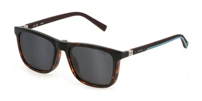 Sting Usj710 With Clip-on Men's Glasses, Tortoiseshell, Size 50 In Brown