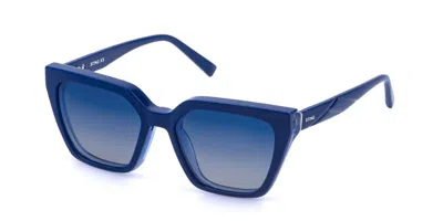 Sting Usj762 With Clip-on Wa2p Men's Glasses Blue Size 50 - Free Lenses - Blue Light Block Available