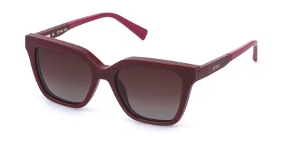 Sting Usj766 With Clip-on 8lap Men's Glasses Burgundy Size 49 - Free Lenses - Blue Light Block Available