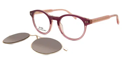 Sting Ust452 With Clip-on 0aad Men's Glasses Pink Size 49 - Free Lenses - Blue Light Block Available
