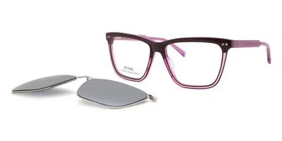 Sting Ust453 With Clip-on Men's Glasses, Purple, Size 54