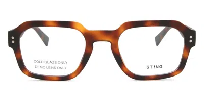 Sting Ust483 With Clip-on Men's Glasses, Tortoiseshell, Size 50 In Brown