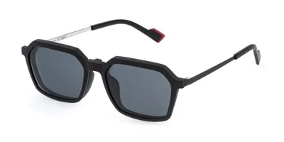 Sting Ust545 With Clip-on 703p Men's Glasses Black Size 54 - Free Lenses - Blue Light Block Available In Sandblaster Black