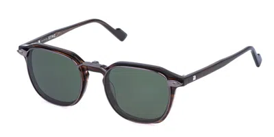 Sting Ust589 With Clip-on Geqp Men's Glasses Brown Size 50 - Free Lenses - Blue Light Block Available