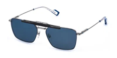 Sting Ust607 With Clip-on 579p Men's Glasses Silver Size 54 - Free Lenses - Blue Light Block Available