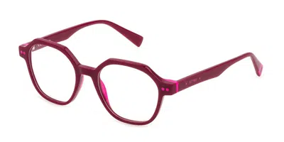 Sting Vsj698 03g6 Occhiali Da Vista Rossi Per Uomo (solo Montatura) In Burgundy