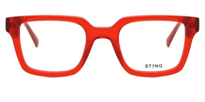 Sting Vsj723 Men's Glasses, Red, Size 46