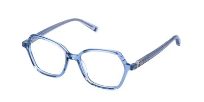 Sting Vsj760 Men's Glasses, Clear, Size 49 In Blue