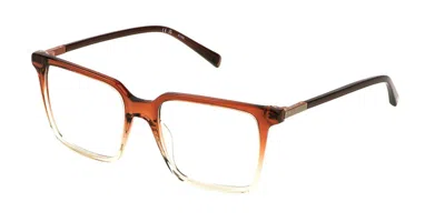 Sting Vst486 0abr Men's Glasses Brown Size 53 - Free Lenses - Blue Light Block Available