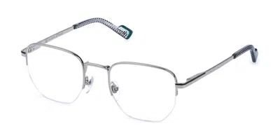 Sting Vst564 0k07 Men's Glasses Silver Size 51 - Free Lenses - Blue Light Block Available In Shiny Palladium Silver