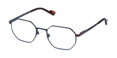 Sting Vst565 08d2 Men's Glasses Blue Size 53 - Free Lenses - Blue Light Block Available In Shiny Denim Blue