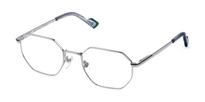 Sting Vst565 0k07 Men's Glasses Silver Size 53 - Free Lenses - Blue Light Block Available In Shiny Palladium Silver