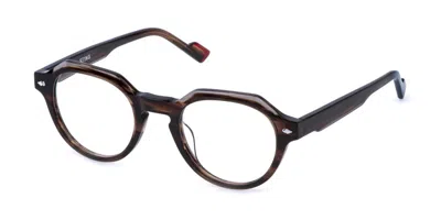 Sting Vst571v 0geq Men's Glasses Brown Size 49 - Free Lenses - Blue Light Block Available In Striped Faded Grey Ochre Brown
