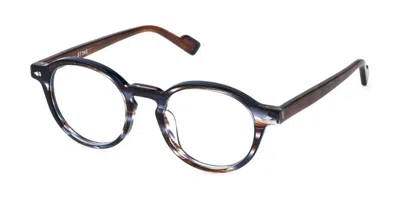 Sting Vst572v 0p82 Men's Glasses Brown Size 48 - Free Lenses - Blue Light Block Available In Striped Brown Purple