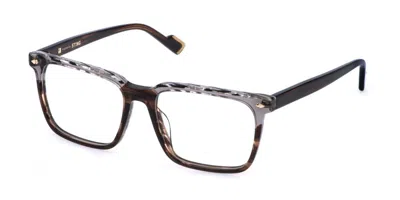 Sting Vst573v 0geq Men's Glasses Brown Size 53 - Free Lenses - Blue Light Block Available In Striped Faded Grey Ochre Brown