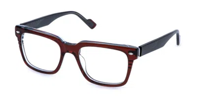 Sting Vst577 06xz Men's Glasses Clear Size 54 - Free Lenses - Blue Light Block Available In Transparent Bordeaux On Grey